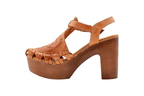 Sbicca Womens Rosarito Huarache Block Casual Sandals Casual High Heel 3" & Up - Brown3