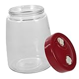 TOPPERFUN Tarro de Vidrio Transparente con Tapa Hermética para Fermentación y Almacenamiento Doméstico de Encurtidos y Vino Frasco Multifuncional para Conservación de Vegetales y