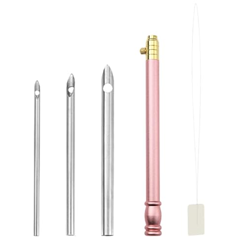 Agulha perfuradora para bordado - 5 Pçs/set Tapete Fio Soco Agulha Alça Bordado Caneta - Kit inician