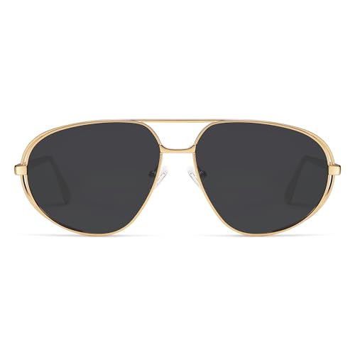 VANLINKER Retro Polarized Aviator Sunglasses for Women Men Classic Trendy Driving Sunglasses Designer Metal Frame VL9837