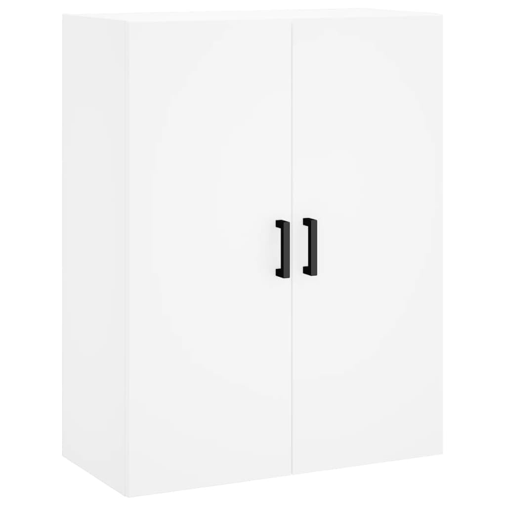 Wysoki kredens biała sklejka wysoka kredens z drzwiami i metalową konstrukcją do organizacji domu 69,5x34x180 cm