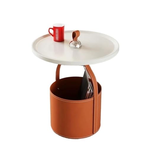 JFUNANQH Mesa de Centro pequeña, Mesa Auxiliar portátil, Mesa de Centro pequeña para Sala de Estar, Mesa de Esquina para sofá, mesita de Noche compacta para Espacios pequeños, Mesa Auxiliar