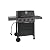 Feasto 4-Burner Gas BBQ Grill with Side Table, 36,000 BTU Outdoor Propane Grill with Enameled Coated Chamber Body, Premium Porcelain-Enameled Grates for Backyard, Patio, Camping Barbecue, Black