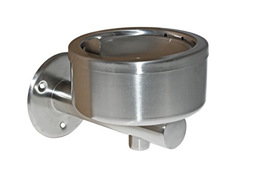 TAMLED Wandaschenbecher mit Klappmechanismus zur Wandmontage zweiteiliger Aschebecher in edler Edelstahlausführung Cover