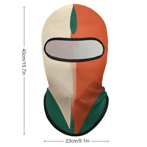 Balaclava para Hombres y Mujeres con Estampado Rojo y Blanco, Máscara de Rostro Completa para Ciclismo y Esquí miniatura 2