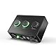FIFINE Computer Audio Interface with XLR Microphone Input,Monitor jack,48V Phantom Power for Music Recording,Podcast,USB Audio Mixer with Gain Knob for Vocal/Streaming/Guitar/Video Creation-Ampli 1