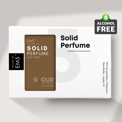 Image of EM5 Solid Perfume | Alcohol Free & Non-Greasy Cologne | Strong & Long Lasting Fragrance | 12g (G Oud (Floral, Oud, Fruity, Spicy))