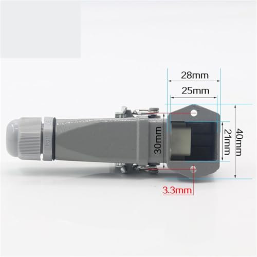 Conector Heavy Duty 4 (3+1) 10A 250V HA-004-3 miniatura 3