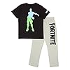 Fortnite Fortnite Pyjama voor jongens, motief emote, zwart/grijs gemêleerd jongens pyjamasets (1-Pack)