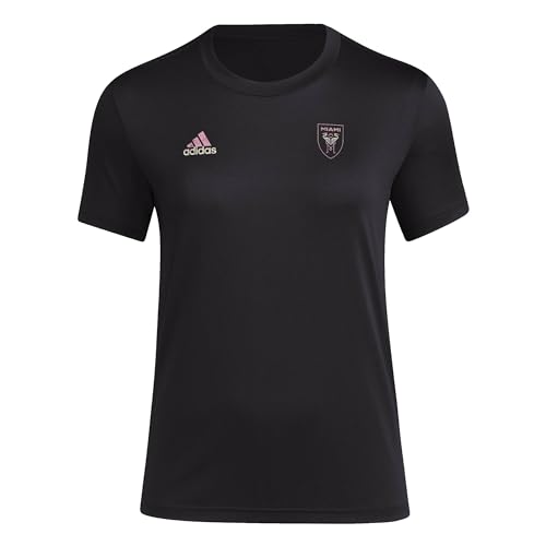 adidas Women's Inter Miami FC MLS Short Sleeve T-Shirt, Black, X-Small