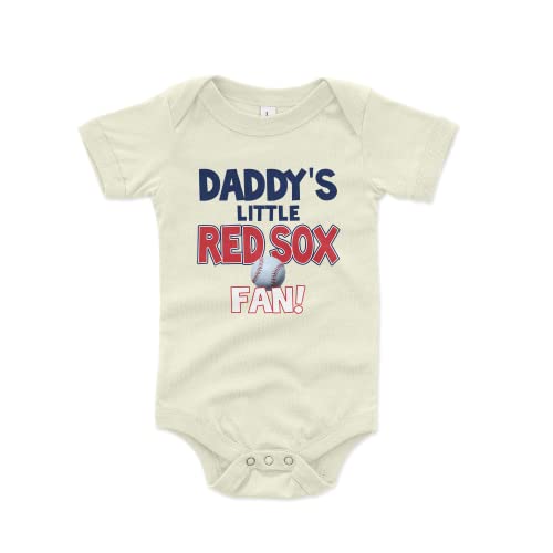 Image of NanyCrafts Baby's Daddy's Little Red Sox Fan Bodysuit, Baby Red Sox Fan