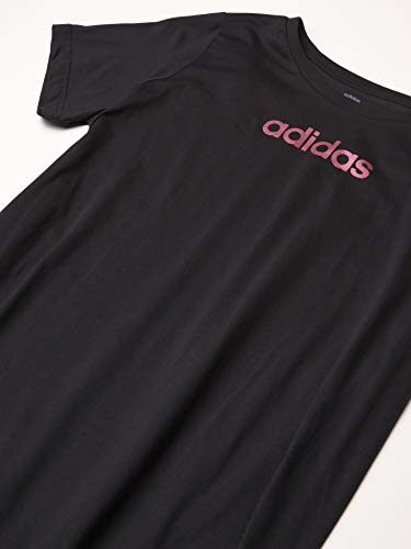 adidas Women's Essentials Long Sleeve Branded Tee, Black/Black, 1X