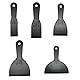 Kunststoffspachtelmesser-Set aus Kunststoff, flexible Spachtelmesser, Schaber, Werkzeug, flexibles Schaber-Set, Putzwerkzeug, Füllmesser-Set zum Flicken, Spachteln, Tapeten (schwarz, 5 Stück)