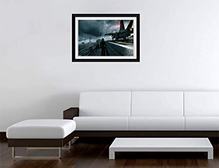 Gadgets Wrap Vinyl Printed Landscape Photo Frame Style Decal Decor - Battle Field 3 Hornet Mission, 15" X 11" (Multicolor)