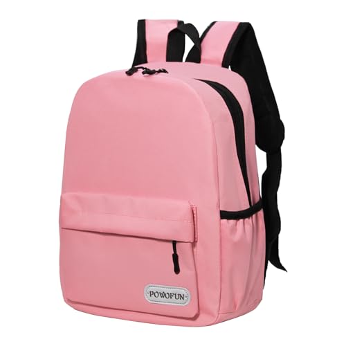 POWOFUN Mochila infantil pré-escolar fofa e leve para meninos e meninas, Rosa-b, 13 x 10 x 4 inches