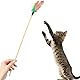 BYXG 5 Stück Katzenspielzeug Federn,Katze Interaktive Spiele,Federspielzeug Für Katzen,Katzenstab,Katze Feder Spiele,Interaktive Katzenspiele
