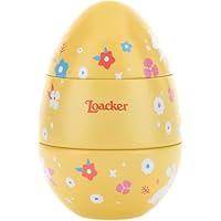 Loacker, Uovo di Pasqua in Latta Ripieno di 15 Snack al Cioccolato in 6 Gusti Assortiti, Cioccolatini Monoporzione, Happy Easter 2026, Altezza 16 cm, Confezione da 140,2g