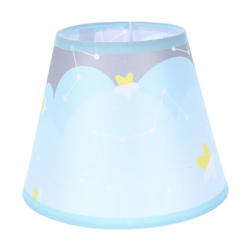 OSALADI Cloth Lamp Shade, Drum Lampshade Decorative Small Light Covers Star Table Lamp Covers Replacement Clip On Bulb for Nursery Room