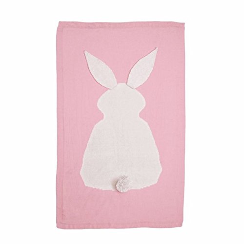 Burning Go ブランケット タオルケット ベビーカーブランケット ベビー 可愛い 赤ちゃん 毛布 うさぎ ブランケット ニットブランケット 毛糸 ひざ掛け 寝袋 膝掛け 手編み 欧米風 お昼寝タオルケット 肩掛け 防寒対策 ベッドカバー 毛布