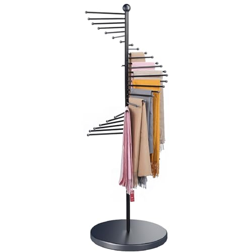 XIMSPHY Présentoir autonome en métal pour écharpes en spirale, hijab pour magasin de vêtements, maison commerciale, étagères peu encombrantes (42 x 170...