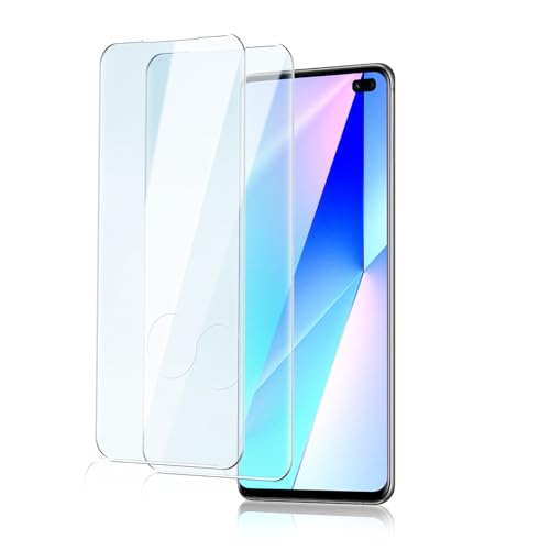 2 Pack Screen Protector for Samsung Galaxy S10 Plus 9H+ Anti-Scratch & Shatterproof Tempered Glass HD Clear Anti-Fingerprint Bubble Free Full Coverage Touch Sensitive Protective Film Outdoor