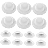 Milisten 30 Piezas Dollhouse Mini Accesorios Sombrero De Copa para Muñeco De Nieve White