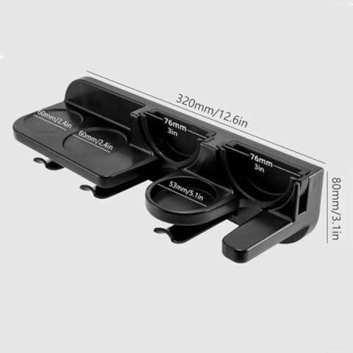 Soporte de pared para portafiltros de café espresso en negro ABS de 32cm para cafeteras de 54mm 3