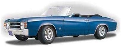 Maisto Special Edition 1971 Chevrolet Chevelle SS 454, 1/18 Scale, Die Cast Metal with Plastic Parts, Blue with Racing Stripes by MAY CHEONG GROUP