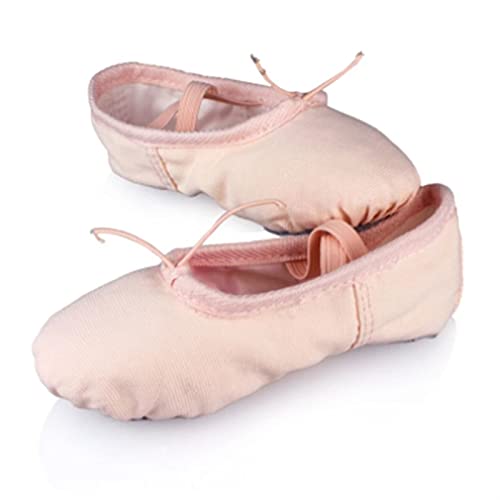 Ballet Slippers 3 Pairs Dance Shoes for Children Ballet Shoes for Girls Ballet Flats Kids Canvas Split Sole Ballerina Practice Shoes for Dancing,Black-11.5 UK4