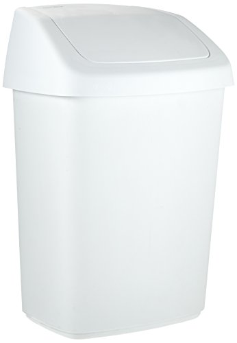 Rubbermaid Commercial Products Abfallsammler mit Schwingdeckel/03984 246x198x373mm weiß PP Inh.10l Cover