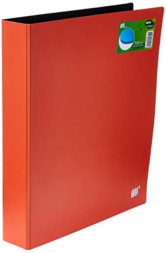 Fichário 4 Argolas A4, Yes, R4AMLA, com Bolso Interno, Laranja