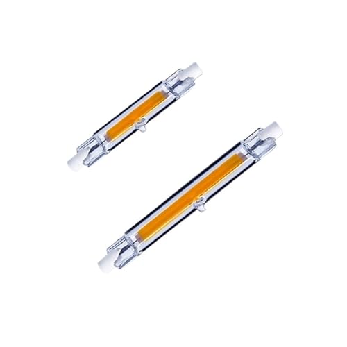 JrEam Tubo de Vidrio Regulable COB LED R7S de 78 mm y 118 mm, 15 W, 30 W y 40 W, Foco de bajo Consumo, CA 220 V, reemplaza Bombillas halógenas de 50 W y 90 W.(Cold White,Yes_78MM 5W)