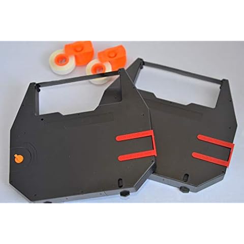 FJA Products Farbband- und Korrekturspulen für Swintec 2400/2610 Schreibmaschine Das Paket enthält 2 schwarze Schreibmaschinenkassetten und 2 Lift-Off Korrekturbandspulen Cover