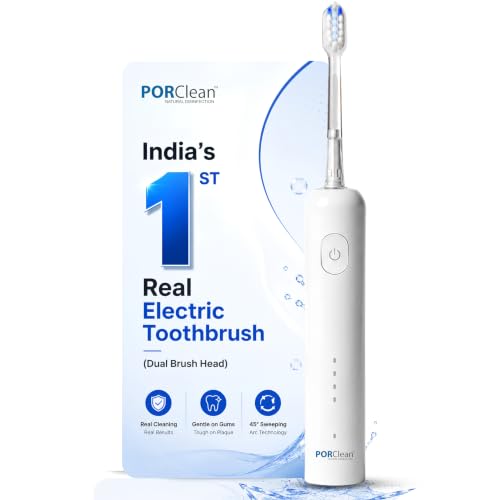 PORClean SweepElite Electric Toothbrush for Adults, 45° Sweeping ...