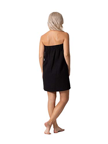 Image of Turkish Linen Women's Waffle Spa Body Wrap with Adjustable Closure