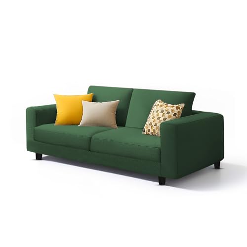 Image of Casaliving Minta 3+2 Seater Sofa Set for Living Room (Green Colour Fabric) Premium Fabric Sofa