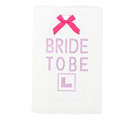 Cake Factory Hen Night Party Tote Bag Wedding Gift Present Bride to Be Goodies Diamante Party Bag (WHITE)