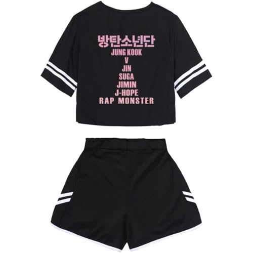 Dolpind Jungkook Jimin Suga V Jhope Rap Jin Shirt 2pcs Suit T-Shirt Tee Merch Short Sets for Women