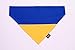 Ukraine's Flag Over the Collar Dog Bandana, I Stand With Ukraine Blue and Yellow Pet Bandana That Attaches to the Dog's Collar, Handmade Slip on Dog Bandana for Ukraine Support, Made in the USA (Medium, Ukrainian Flag)