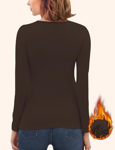 Image of Women's Long Sleeve Thermal Underwear Lightweight Compression Baselayer Shirt Women Clothing Premium Comfort Winter Tops