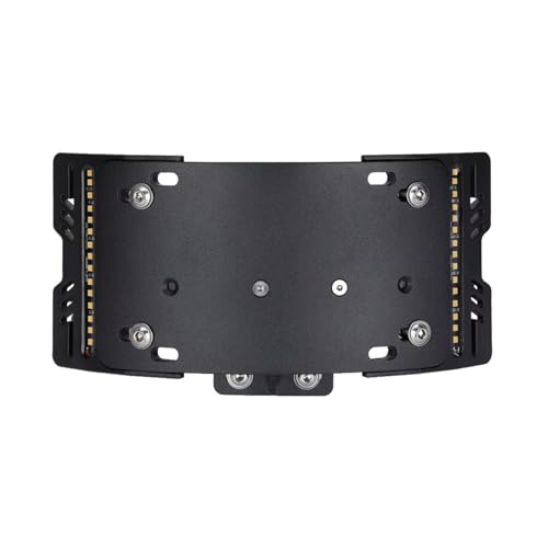 Support de plaque d'immatriculation moto latéral incurvé avec kit clignotants LED arrière