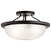 Kichler 52396NI Ritson Semi Flush, 2-Light 150 Total Watts, Brushed Nickel