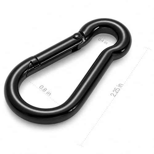 Image of sprookber Stainless Steel Carabiner Spring Snap Hook - 304 Stainless Steel Heavy Duty Clips, Set of 4