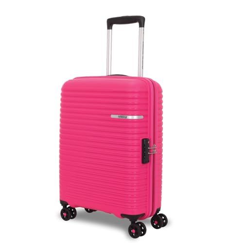 Image of American Tourister Liftoff+ | Small Size Cabin Trolley Bag (55 cm) for Travel | 360 8 Wheel Travel Luggage | Hard Case Polypropylene (PP) Suitcase | Mounted TSA Lock | Berry Blast