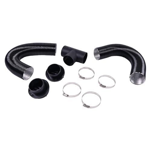 ZTUOAUMA 60mm Diesel Heater Air Duct Hose T-Piece Connector Outlet Vent Clips Kit Compatible with Eberspacher Webasto Air Diesel Parking Heaters 2KW 102114310000 398497 - Thumbnail 4