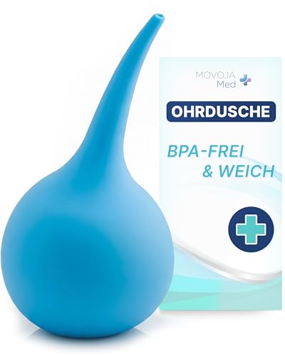 MOVOJA-MED Ohrenreiniger Ohrenschmalz Entferner - Sicher & Einfach für Erwachsene Kinder & Babys I Wiederverwendbare Ohrenspülung Ohrendusche Ohrenreiniger Ohrenschmalz Entferner Ballonspritze