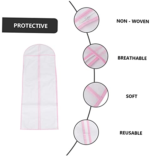 Wedding Dress Cover Bridal Gown Storage Bag Non-woven Bridal Garment Bag Scratch Breathable3