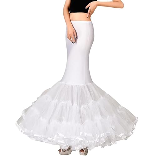Image of Ieuan Upgraded Enlarged Full White Ball Gown 7 Hoops Wedding Accessories Petticoat Underskirt Slips