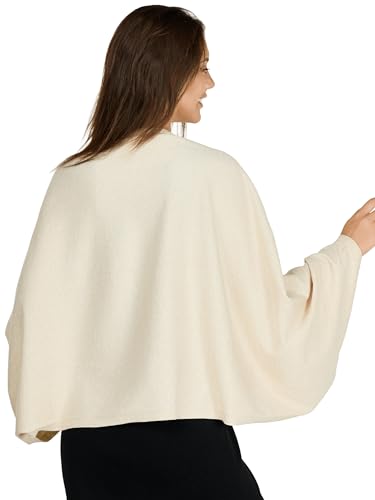 VENVSBEE Shawl Wraps For Women Soft Cashmere Feel Wrap Sweater Knitted Shawl Scarf With Sleeves4