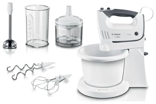 Bosch MFQ37490 Standmixer, 750 W, mit Schale, Grau / Weiß